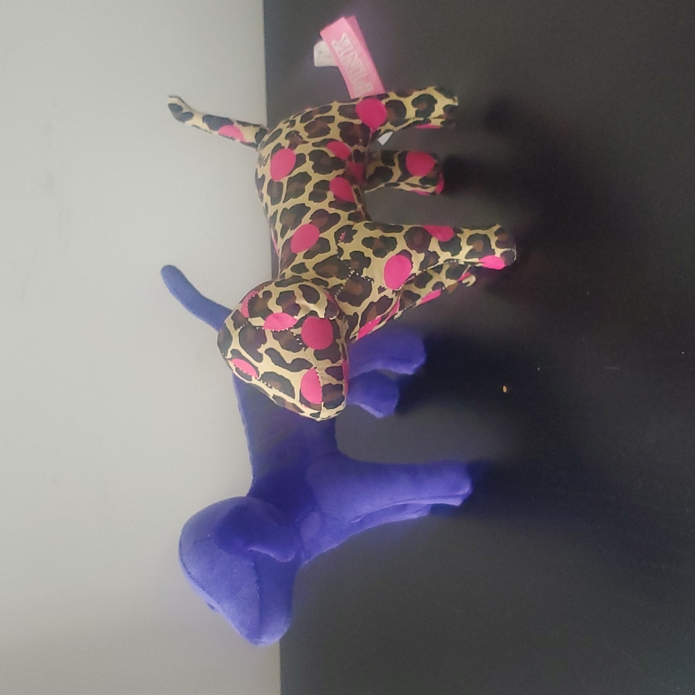 2 PINK Victoria's Secret plush dogs